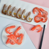 3 PCS Simulation Shrimp Camera Props Children Play House Toys(Big Grilled Shrimp)