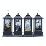 2 PCS Halloween Decoration Props LED Portable Small Wind Lantern(Ghost)