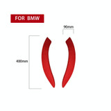 Car Suede Wrap Door Armrest Decorative Sticker for BMW 3 Series 3GT / 4 Series 2013-2019, Left and Right Drive Universal(Red)
