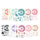 5 PCS 5 in 1 DIY Cute Cartoon  Camera Stickers Set for Fujifilm Instax mini 11(Dessert Animal Series)