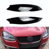 Car Headlight Eyebrow Decoration Sticker for Volkswagen Golf 5 (Black)