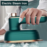 33W Handheld Electric Ironing Machine Rotatable Dry And Wet Garment Steam, Product specifications: EU Plug(Gemstone Green)