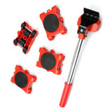 5 PCS / Set Mover Adjustable Height Moving Tool Set With Pry Type Heavy Furniture Moving Roller