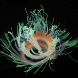 Aquarium Fish Tank Landscaping Decoration Silica Gel Simulation Software Coral Fluorescent Anemone, Size: 50cm(Green)