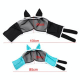 Elastic Breathable Horse Mask Anti-Mosquito And Insect-Proof Cover, Specification: L:80x114x45cm(Black)