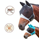 Elastic Breathable Horse Mask Anti-Mosquito And Insect-Proof Cover, Specification: L:80x114x45cm(Black)