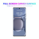 For Huawei P50 Pro 5 PCS ENKAY Hat-Prince 3D Curved Full Coverage PET Hot Bending HD Screen Protector Soft Film Support Fingerprint Unlock