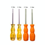 4 PCS Disassembly Tool Screwdriver Sleeve Applicable For Nintendo N64 / SFC / GB / NES / NGC(Orange Yellow 3.8mm)