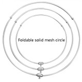 Foldable Stainless Steel Dip Net Head Fishing Net, Specification: Solid 40cm Glued Dense Mesh