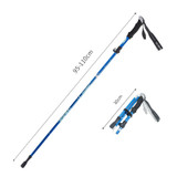 TANERDD TR-D0001 Trekking Poles Aluminum Alloy Folding Outdoor Handrails Trekking Walking Sticks(Short Model (Blue))