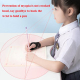 Pen-Holding Posture Wrist Correction Belt Primary School Students Writing Anti-Hook Wrist Corrector,Size: S  (Pink)