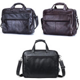 9912 15.6 Inch Portable Business Computer Bag Men Fashion Briefcase(Oil Dark Coffee)
