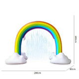 FY002 Inflatable PVC Outdoor Rainbow Arch Sprinkler Children Playing Water Toy(Colorful)