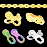 5 Pairs 10 Speed (Colorful) ZH405 Mountain Road Bicycle Chain Magic Buckle Chain Quick Release Buckle