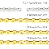 5 Pairs 9 Speed (Colorful) ZH405 Mountain Road Bicycle Chain Magic Buckle Chain Quick Release Buckle