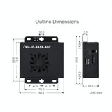Waveshare Mini IO Board Full Ver Mini-Computer Base Box with Metal Case & Cooling Fan for Raspberry Pi CM4(US Plug)