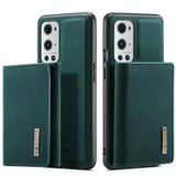 For OnePlus 9 Pro DG.MING M1 Series 3-Fold Multi Card Wallet  Back Cover Shockproof Case with Holder Function(Green)