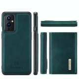 For OnePlus 9 (EU/NA) DG.MING M1 Series 3-Fold Multi Card Wallet  Back Cover Shockproof Case with Holder Function(Green)