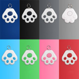 2 PCS HYC-09 Dog Paw Bluetooth Anti-Lost Device Pet Tracking Locator Keychain Smart Search Two-Way Alarm(White)