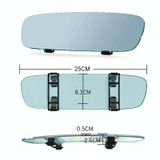 3R-334 Planemirror 250mm Car Rearview Retrofit Frameless Clear Large Mirror(Blue)