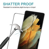 For Samsung Galaxy S21 Ultra 5G Full Glue 9H HD 3D Curved Edge Tempered Glass Film(Black)