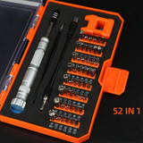 Obadun 9802B 52 in 1 Aluminum Alloy Handle Hardware Tool Screwdriver Set Home Precision Screwdriver Mobile Phone Disassembly Tool(Orange Box)