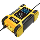 FOXSUR 12A / 12V / 24V Car / Motorcycle 7-stage Lead-acid Battery AGM Charger, Plug Type:JP Plug(Yellow)