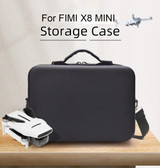 Single Shoulder Storage Bag Shockproof Waterproof Travel Carrying Cover Hard Case for FIMI X8 Mini(Black + Red Liner)