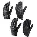 BSDDP A0102 Leather Full Finger Locomotive Gloves Racing Anti-Fall Breathable Touch Screen Gloves, Size: M(Nonporous)