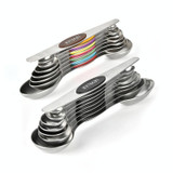 2 Sets 8-In-1 Magnetic Double-Headed Measuring Spoon Stainless Steel Measuring Spoon Set(Colorful)