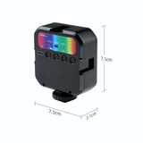 MJ88 Pocket 3000-7000K+RGB Full Color Beauty Fill Light Handheld Camera Photography Streamer LED Light with Remote Control(Black)