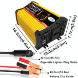 Legend III Generation DC12V to AC220V 6000W Car Power Inverter with LED Display(Yellow)