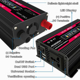 Zhizun Modified Sinewave 12V to 110V 4000W Car Power Inverter(Black)