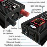 Tang III Generation 12V to 110V 6000W Car Power Inverter with LCD Display & Dual USB(Black)