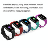 Ultrasonic Smart Mosquito Repellent Bracelet with Heart Rate & Body Temperature Measurement(Red)