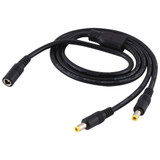 8A 5.5 x 2.5mm 1 to 2 Female to Male Plug DC Power Splitter Adapter Power Cable, Cable Length: 70cm(Black)