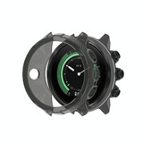 For Suunto 9 Transparent TPU Silicone Watch Case(Transparent Black)