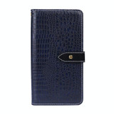 For Wiko Y60 idewei Crocodile Texture Horizontal Flip Leather Case with Holder & Card Slots & Wallet(Dark Blue)