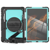 For Samsung Galaxy Tab S8 Ultra 14.6 inch SM-X900 Silicone + PC Tablet Case(Black+Light Blue)