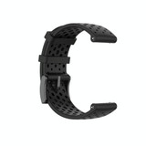 For Suunto 9 Breathable Silicone Watch Band, Exclude the Subject(Black)