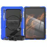 For Samsung Galaxy Tab S8 Ultra 14.6 inch SM-X900 Silicone + PC Tablet Case(Dark Blue+Black)