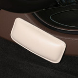 2 PCS Car Non-slip Soft Floor Protector Carpet Floor Mat Knee Bolster, Style:PU Leather(Apricot)