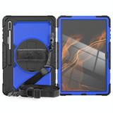 For Samsung Galaxy Tab S8 Ultra 14.6 inch SM-X900 Silicone + PC Tablet Case(Black+Dark Blue)