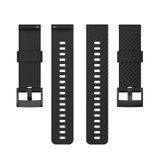 For Suunto 7 24mm Solid Color Silicone Watch Band(Black)