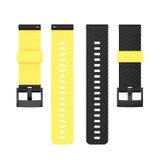 For Suunto 7 24mm Two-color Silicone Watch Band(Black Yellow)