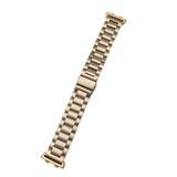 For OPPO Watch 46mm Three-beads Steel Watch Band(Rose Gold)