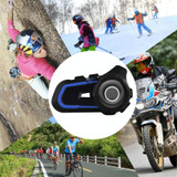 WUPP CS-1412A1 Bluetooth 5.1 S2 Motorcycle Helmet Full Duplex Bluetooth Intercom Headset Earphone(Blue)