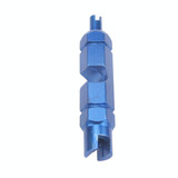 A5588 10 PCS Bicycle French Valve Core with Blue Disassembly Tool