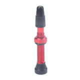 A5592 2 PCS 40mm Red French Tubeless Valve Core with Red Disassembly Tool for Road Bike