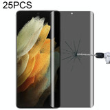 For Samsung Galaxy S21 Ultra 5G 25pcs 0.3mm 9H Surface Hardness 3D Curved Surface Privacy Glass Film